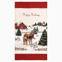Новый год. Полотенце Этель "Happy Holidays" 40х73 см, 100% хлопок, саржа 190 г/м2