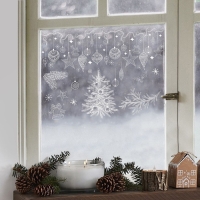 Наклейки новогодние на окна &laquo;Яркий праздник&raquo;, многоразовые, 50 х 70 см, Новый год