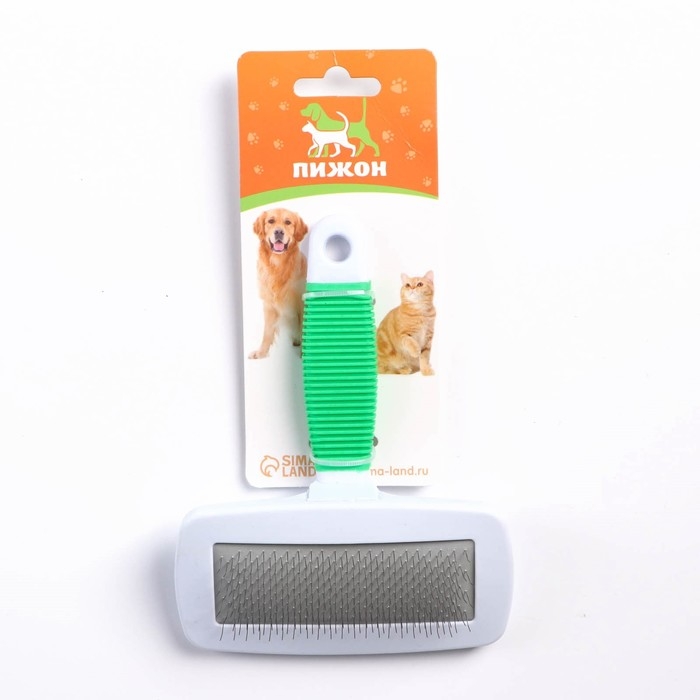 Пуходерка Пуходерка "Риф" без капель большая, резиновая ручка, 12 х 15 см, зелёно-белая