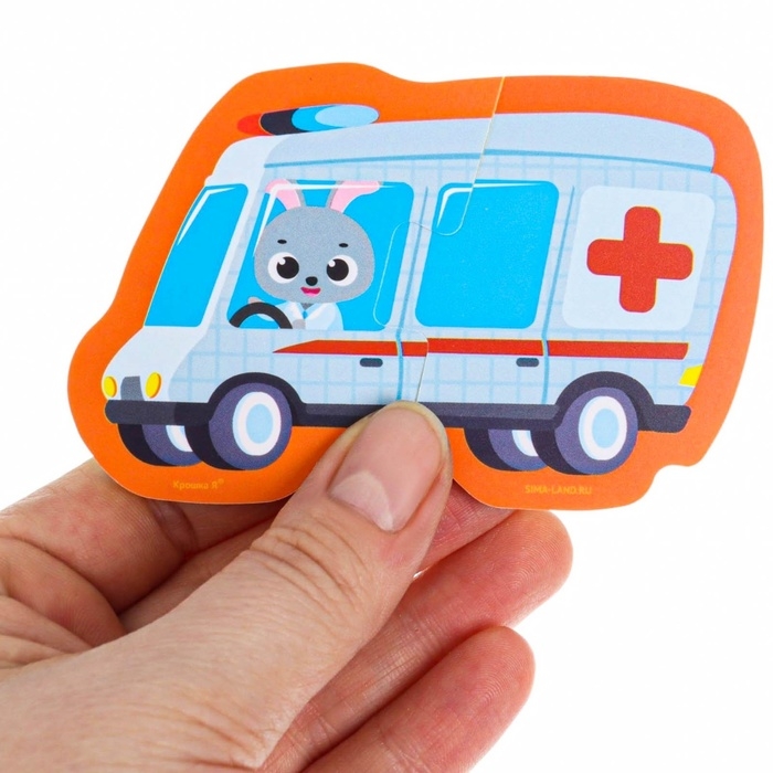 Мягкий пазл для малышей &laquo;Транспорт&raquo;, 5 пазлов, Крошка Я
