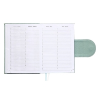 Ежедневник недатированный A5, 160 листов, deVENTE.Contea, твёрдая обложка из искусственной кожи с поролоном, блок 70 г/м2, бирюзовый