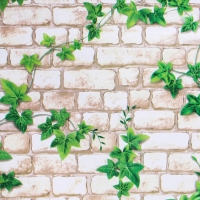 Пленка самоклеящаяся Кирпич с вьюнком 10м*45см Пленка самоклеящаяся Кирпич с вьюнком 10м*45см