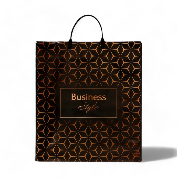 Пакет Пакет "Деловой стиль", полиэтиленовый с пластиковой ручкой, 40х44 см, 100 мкм