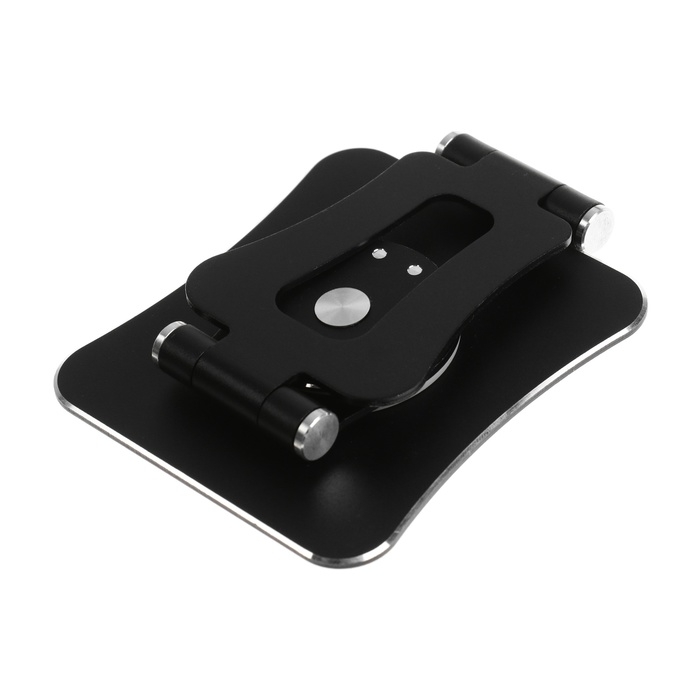 Подставка для телефона, регулируемая, складная, поворот на 360°, металл, чёрная Подставка для телефона, регулируемая, складная, поворот на 360°, металл, чёрная