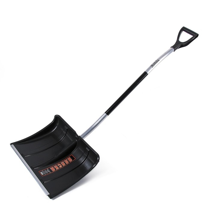 Лопата пластиковая, ковш 500 &times; 375 мм, с алюминиевой планкой, алюминивый черенок, терморукав, &laquo;Аляска&raquo;