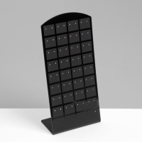 Подставка под серьги Queen fair, 36 пар, 9&times;4,5&times;19 см, цвет чёрный