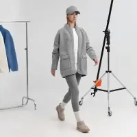 Куртка унисекс Oblako, светло-серая, размер ХS/S