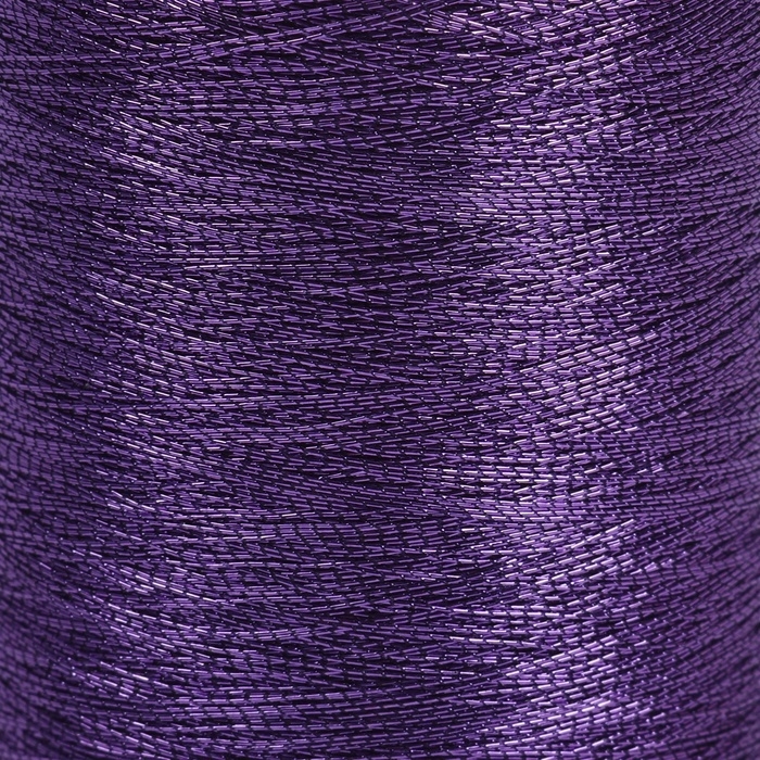 Набор металлизированных ниток, 91 &plusmn; 1 м, 6 шт, цвет фиолетовый