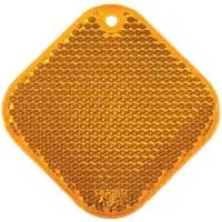 Светоотражатель &laquo;Квадрат&raquo;, оранжевый