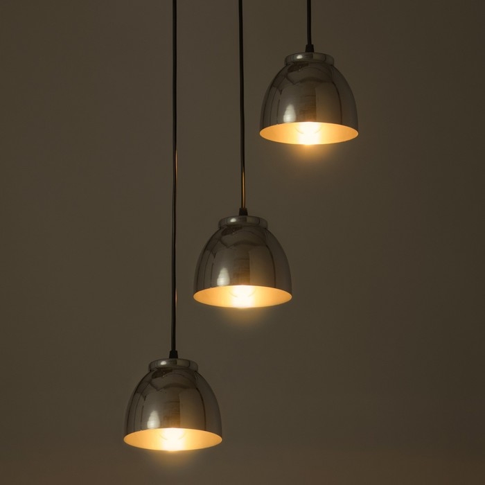 Люстра BayerLux Подвес BayerLux 4111/3 3х40Вт Е27, хром, d=13,5 см, h=10,5 см