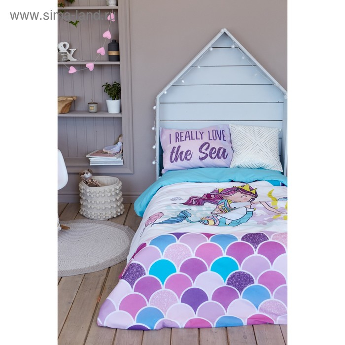 Постельное бельё &laquo;Этель&raquo; 1.5 сп Really mermaid 143*215 см, 150*214 см, 50*70 см -1 шт,100% хл, бязь