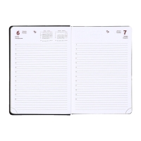 Ежедневник датированный 2025 года, deVENTE. Flag, A5 168 листов, deVENTE. Duo, твердая обложка кожзам с поролоном, шелкография, перфорация, ляссе, блок 70 г/м2