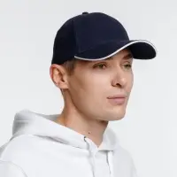 Бейсболка Spiker, темно-синяя с белым