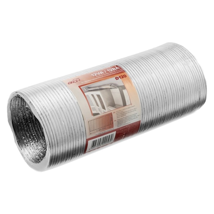 Воздуховод гофрированный ERA, d=120 мм, раздвижной до 3 м, алюминиевый Воздуховод гофрированный ERA, d=120 мм, раздвижной до 3 м, алюминиевый