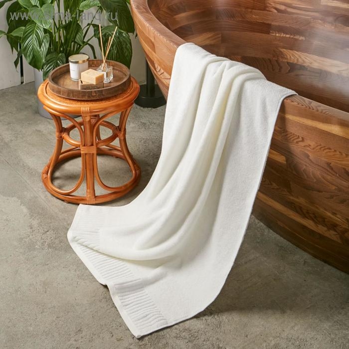 Полотенце махровое Этель &laquo;Минимализм&raquo; 70*140 см, цв. белый 100% хл, 360 гр/м2