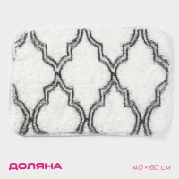 Коврик Доляна «Вензель», 40×60 см, цвет белый Коврик Доляна «Вензель», 40×60 см, цвет белый