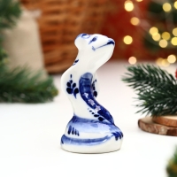 Сувенир "Змейка Маша", 10 х 5 см, гжель