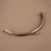 Фермуар пришивной &laquo;Полукруг&raquo;, 20 &times; 9 см, цвет бронзовый