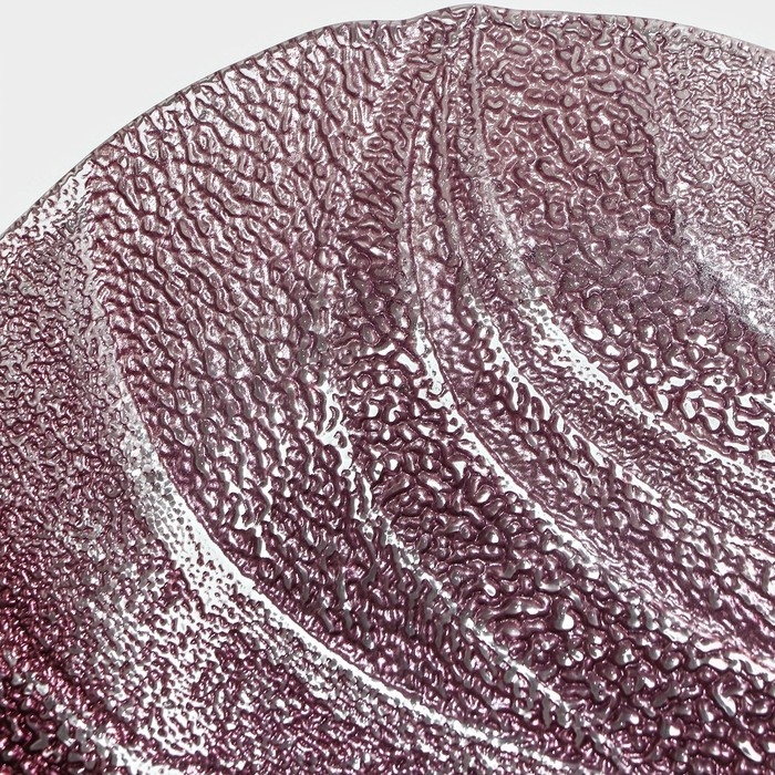 Тарелка стеклянная &laquo;Драхна&raquo;, d=28,5 см, цвет бордовый