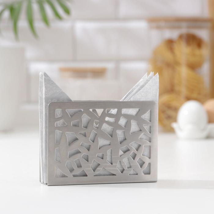 Салфетница из нержавеющей стали &laquo;Витрина&raquo;, 12,5&times;3,2&times;8,5 см