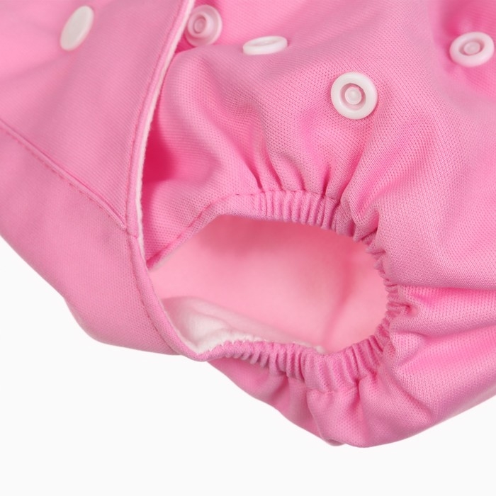 Многоразовый подгузник &laquo;Наш цветочек&raquo;, 3-15 кг, цвет розовый, Крошка Я