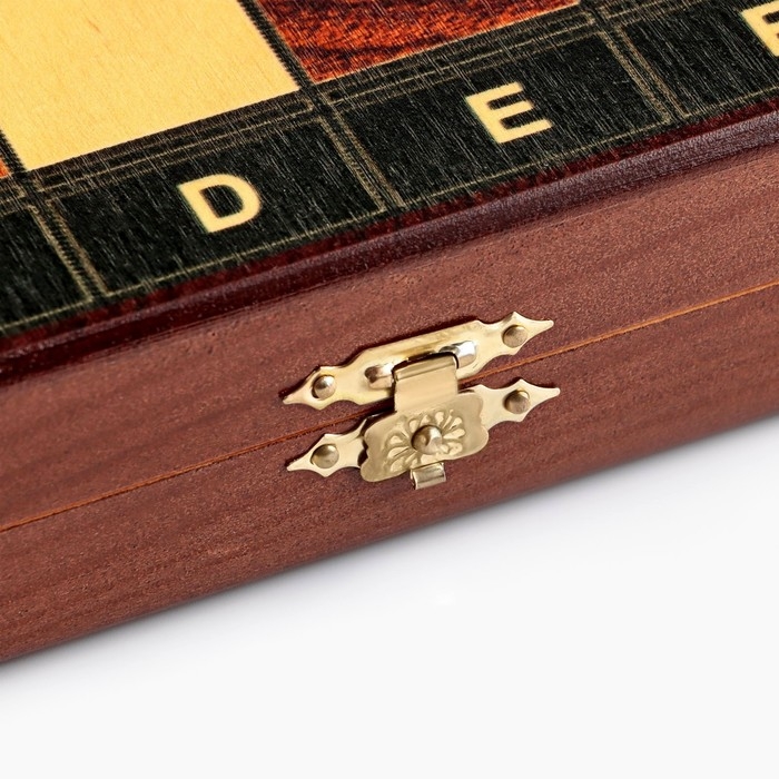 Шахматы деревянные настольные, 30 х 30 см, Шахматы деревянные настольные, 30 х 30 см, "Тура" король h-8 см, пешка-3.5 см