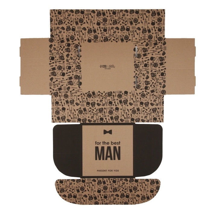 Коробка складная &laquo;Лучшему мужчине&raquo;, 24 х 24 х 12 см
