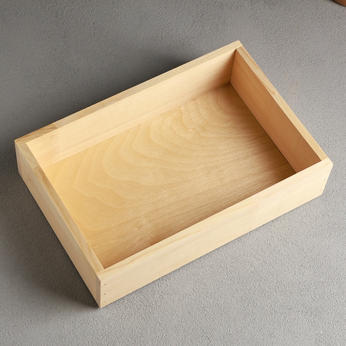 Кашпо деревянное 30&times;20&times;7.5 см Элегант, натуральный Дарим Красиво