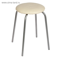 Табурет "Эконом" Серебристый металлик/молочный Табурет "Эконом" Серебристый металлик/молочный