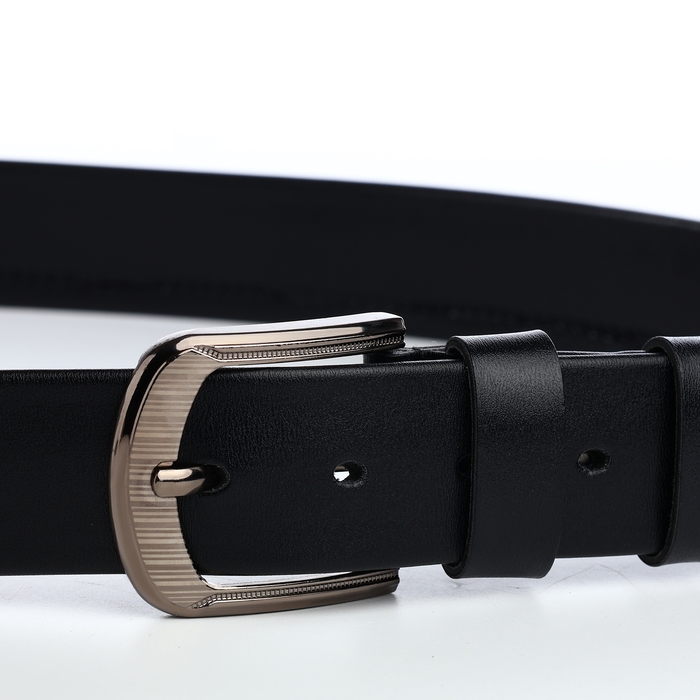 Ремень мужской &laquo;Великан&raquo;, ширина 3,8 см, винт, пряжка металл, цвет чёрный