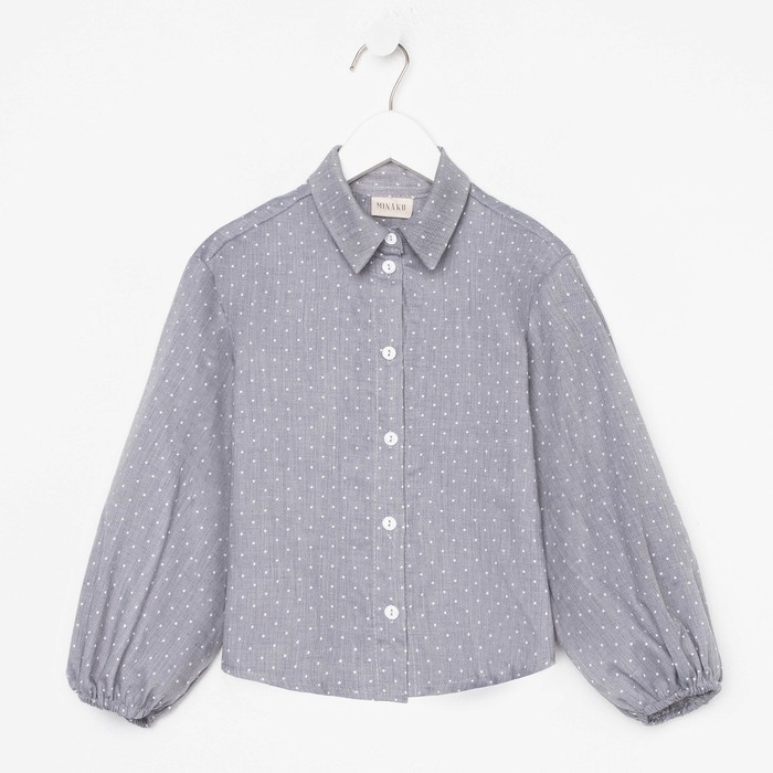 Рубашка детская MINAKU: Cotton collection цвет серый, р-р 110
