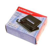 Дырокол ErichKrause Quadro, до 20 листов, диаметр прокола 6 мм, расстояние между проколами 80 мм, черный Дырокол ErichKrause Quadro, до 20 листов, диаметр прокола 6 мм, расстояние между проколами 80 мм, черный