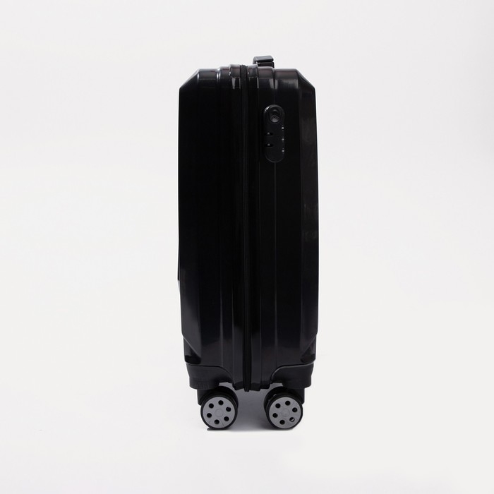 Чемодан малый 36 л (S), отдел на молнии, кодовый замок, цвет чёрный