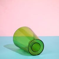 Горшок для орхидей, 1,2 л, 12,5 &times; 16,6 см, пластик, прозрачно-зелёный