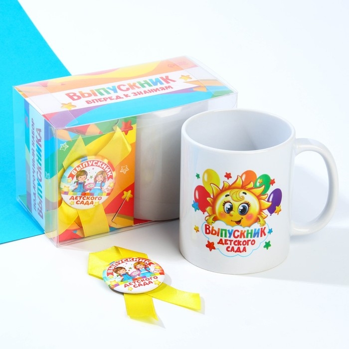 Кружка и орден на Выпускной «Выпускник детского сада», подарочный набор Кружка и орден на Выпускной «Выпускник детского сада», подарочный набор