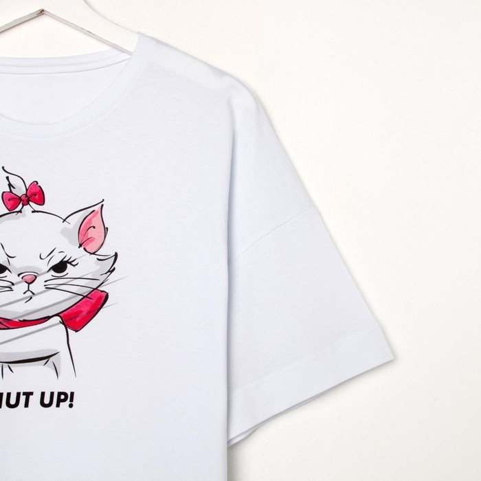 Футболка &laquo;Мари&raquo; Коты аристократы oversize, цвет белый