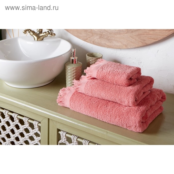 Полотенце махровое LoveLife Fringe 70х130 пыльный розовый, 100% хлопок,360 г/м2 Полотенце махровое LoveLife Fringe 70х130 пыльный розовый, 100% хлопок,360 г/м2