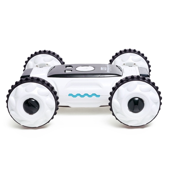 Машинка перевертыш &laquo;Техно&raquo;, радиоуправляемая, дрифт, аккумулятор, на пульте управления, цвет белый