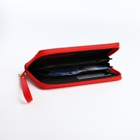 Кошелёк женский на молнии, цвет алый Кошелёк женский на молнии, цвет алый