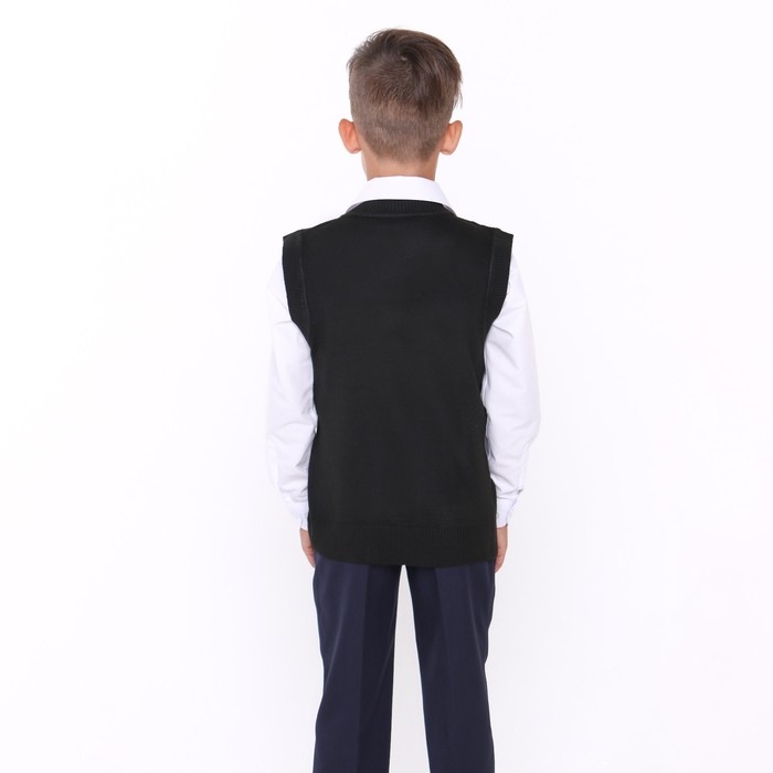 Школьный жилет для мальчика, цвет чёрный, рост 152-158 см Школьный жилет для мальчика, цвет чёрный, рост 152-158 см