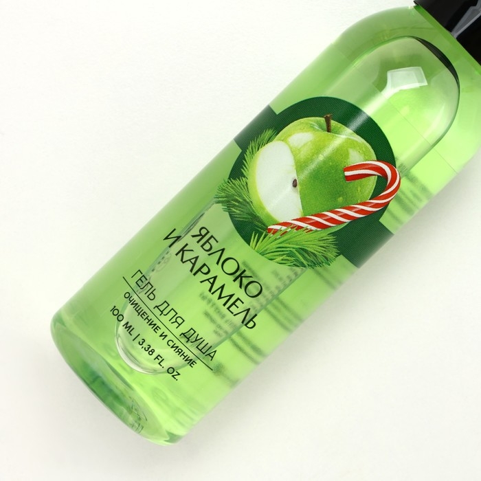 Гель для душа, 100 мл, аромат яблока и карамели, Новый Год Гель для душа, 100 мл, аромат яблока и карамели, Новый Год