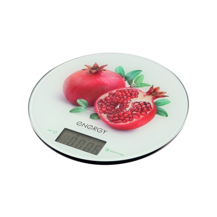 Весы кухонные ENERGY EN-403, электронные, до 5 кг, автоотключение, рисунок Весы кухонные ENERGY EN-403, электронные, до 5 кг, автоотключение, рисунок "Гранат"
