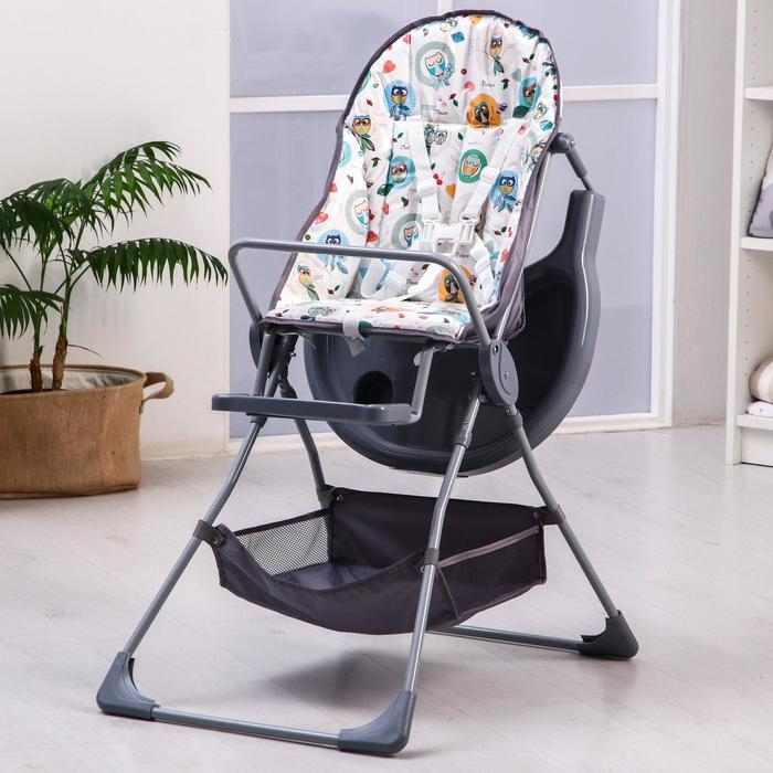 Стульчик для кормления Selby 252 «Совы», цвет серый Стульчик для кормления Selby 252 «Совы», цвет серый