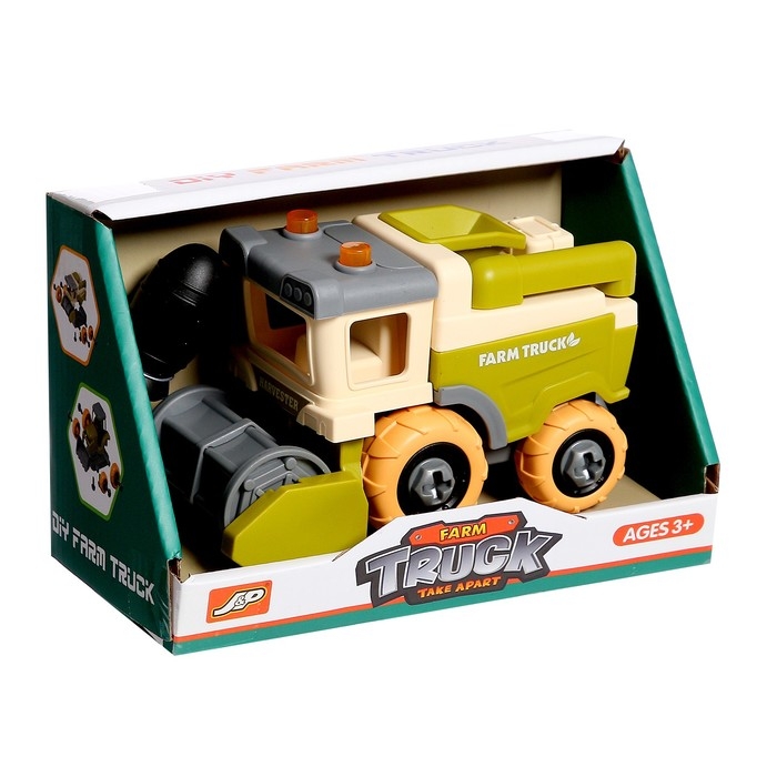 Конструктор винтовой &laquo;Комбайн&raquo;, с отвёрткой, 8 деталей, 6 болтов