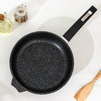 Сковорода &laquo;Гранит Star&raquo;, d=24 см, стеклянная крышка, антипригарное покрытие, тёмно-синий