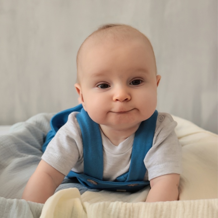 Комплект: футболка и комбинезон Крошка Я BASIC LINE, рост 68-74 см, синий Комплект: футболка и комбинезон Крошка Я BASIC LINE, рост 68-74 см, синий