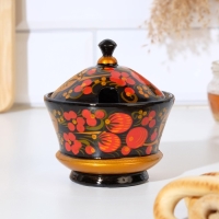 Солонка &laquo;Ягодка&raquo;, большая, 7&times;10 см, хохлома