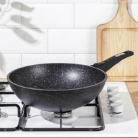 Сковорода &laquo;Гранит Star&raquo;, d=28 см, съёмная ручка, антипригарное покрытие, тёмно-синий