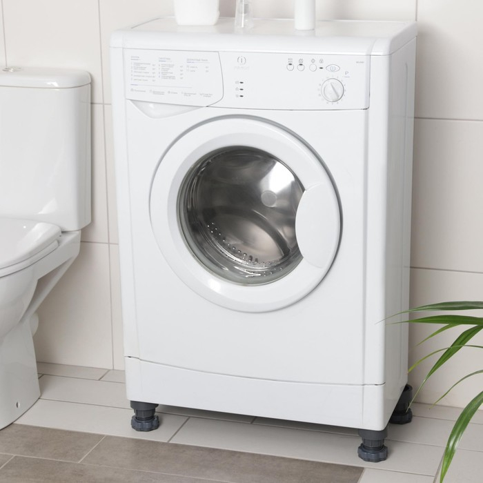 Набор подставок антивибрационных, для стиральной машины, раздвижные, 4 шт, 6,5&times;8-10 см, d=4,7 см