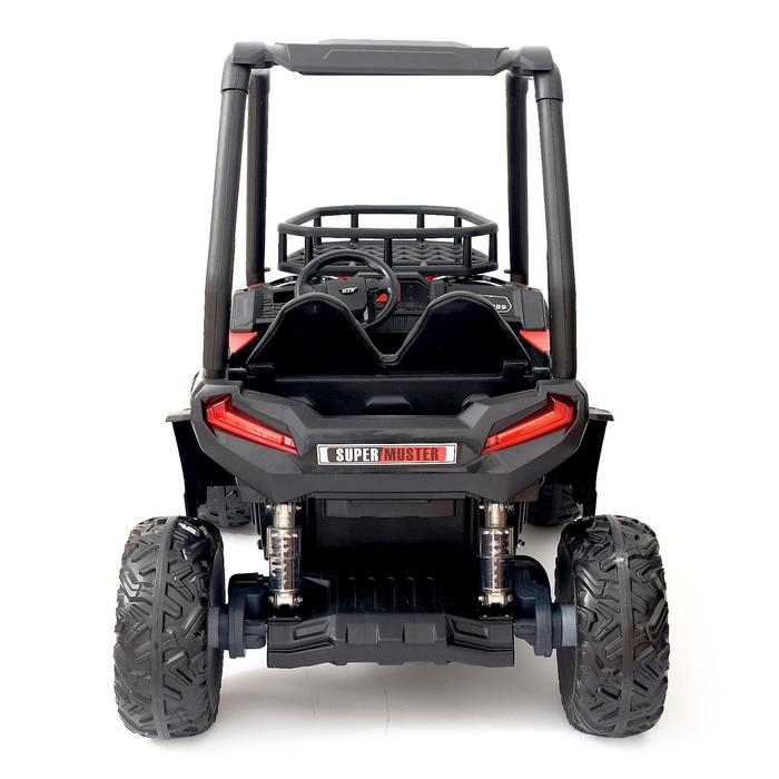 Электромобиль &laquo;БАГГИ&raquo;, максимальная нагрузка 100 кг, АКБ 24V, кожаное сидение, цвет красный